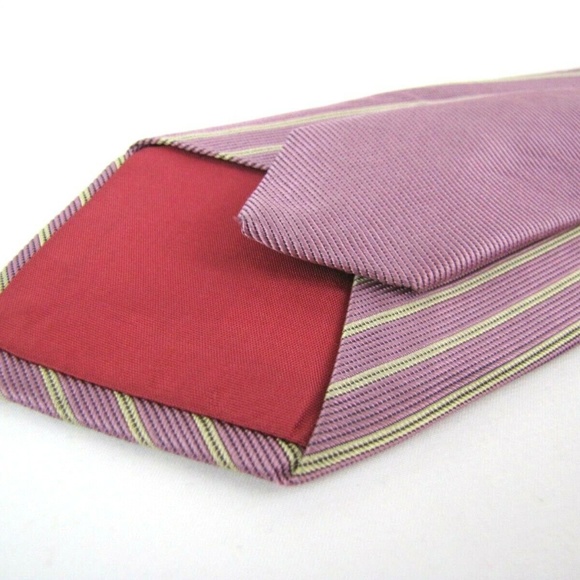 DUCHAMP Tie Champagne Pink Vertical Stripes Slim - Picture 4 of 7